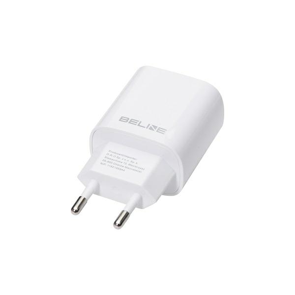 Beline įkroviklis 1x USB-C + 1x USB 20W baltos spalvos (tik antgalis) PD 3.0 + QC 3.0 BLN2CW20 aprašymas - Prekės nuotrauka Beline įkroviklis 1x USB-C + 1x USB 20W baltos spalvos (tik antgalis) PD 3.0 + QC 3.0 BLN2CW20 aprašymas - Prekės nuotrauka