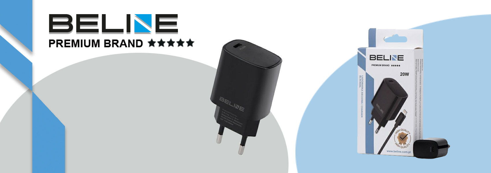 Beline Charger 1x USB-C 20W + lightning cable juodos spalvos /juodos spalvos PD 3.0 BLNCB20L aprašymas - Prekės nuotrauka Beline Charger 1x USB-C 20W + lightning cable juodos spalvos /juodos spalvos PD 3.0 BLNCB20L aprašymas - Prekės nuotrauka
