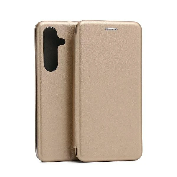 Beline dėklas Book Magnetic Samsung S24 Plus S926 aukso spalvos aprašymas - Prekės nuotrauka