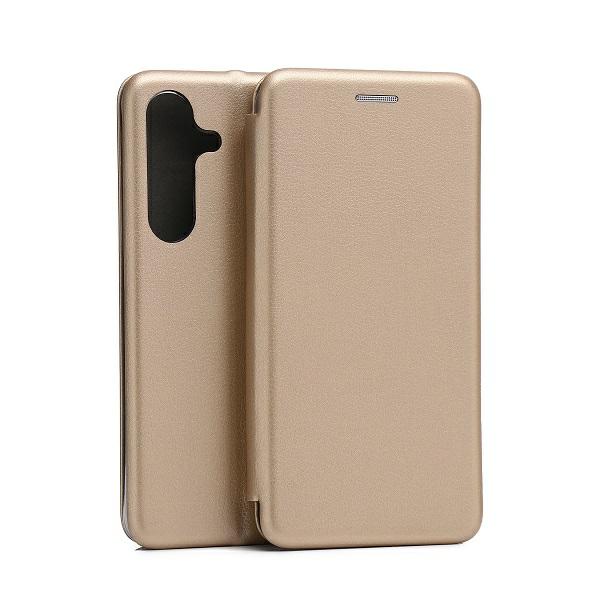 Beline dėklas Book Magnetic Samsung S24S921 aukso spalvos aprašymas - Prekės nuotrauka