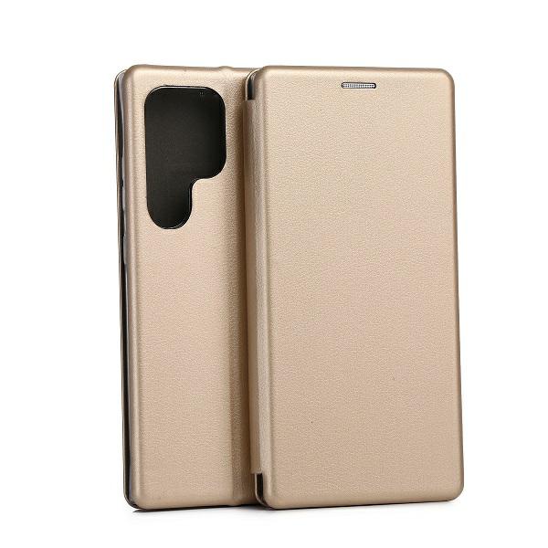 Beline Dėklas Book Magnetic Samsung S24Ultra S928 auksinės spalvos aprašymas - Prekės nuotrauka
