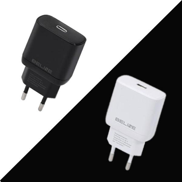 Beline įkroviklis 1x USB-C 30W + USB-C laidas baltos spalvos /baltos spalvos PD 3.0 BLNCW30C GaN aprašymas - Prekės nuotrauka