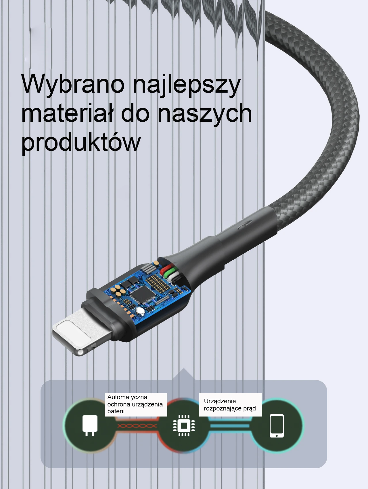 Beline kabelis 25W USB-A/USB-C 2m juodos spalvos BLNCBC02 aprašymas - Prekės nuotrauka
