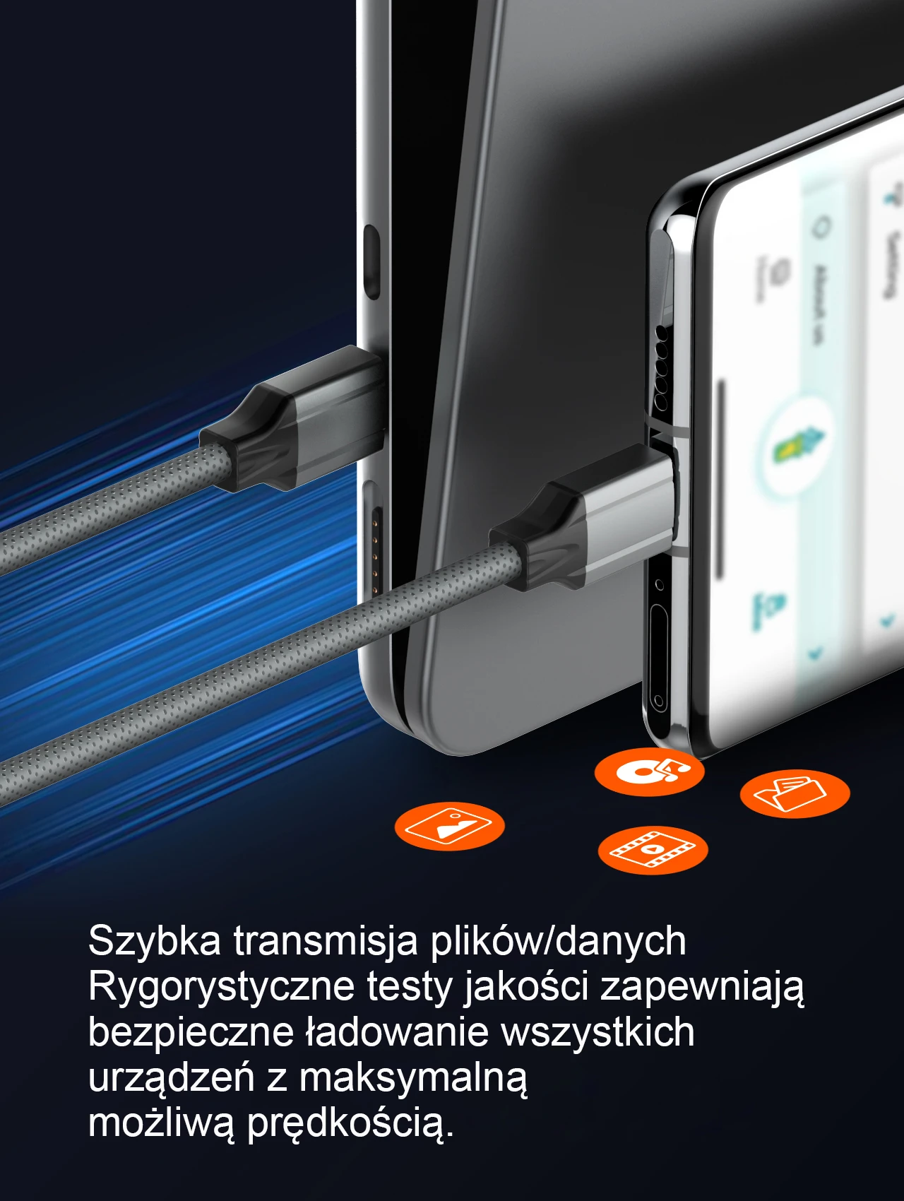 Beline kabelis 65W USB-C/USB-C 1m juodos spalvos BLNCBC03 aprašymas - Prekės nuotrauka