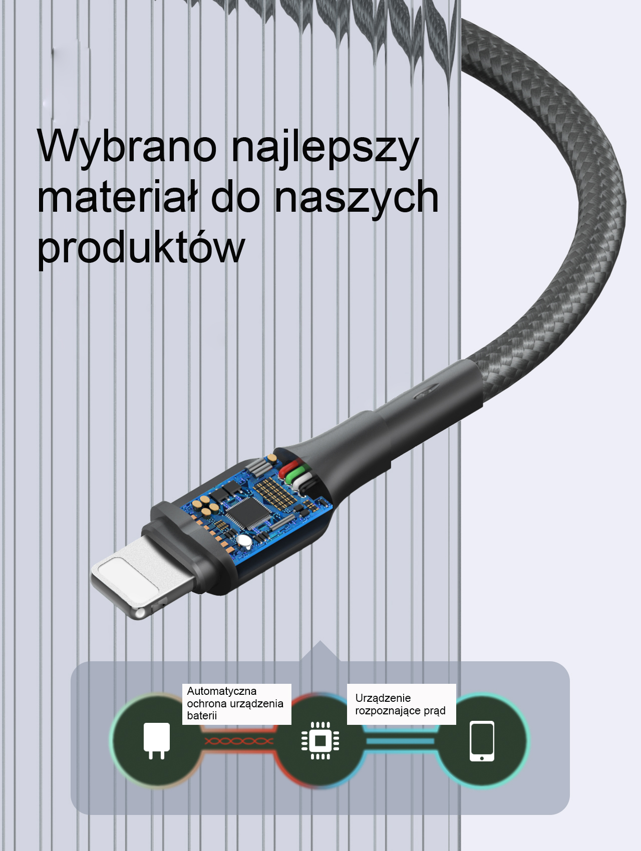 Beline laidas 25W USB-A/USB-C 1m baltos spalvos BLNCWC01 aprašymas - Prekės nuotrauka
