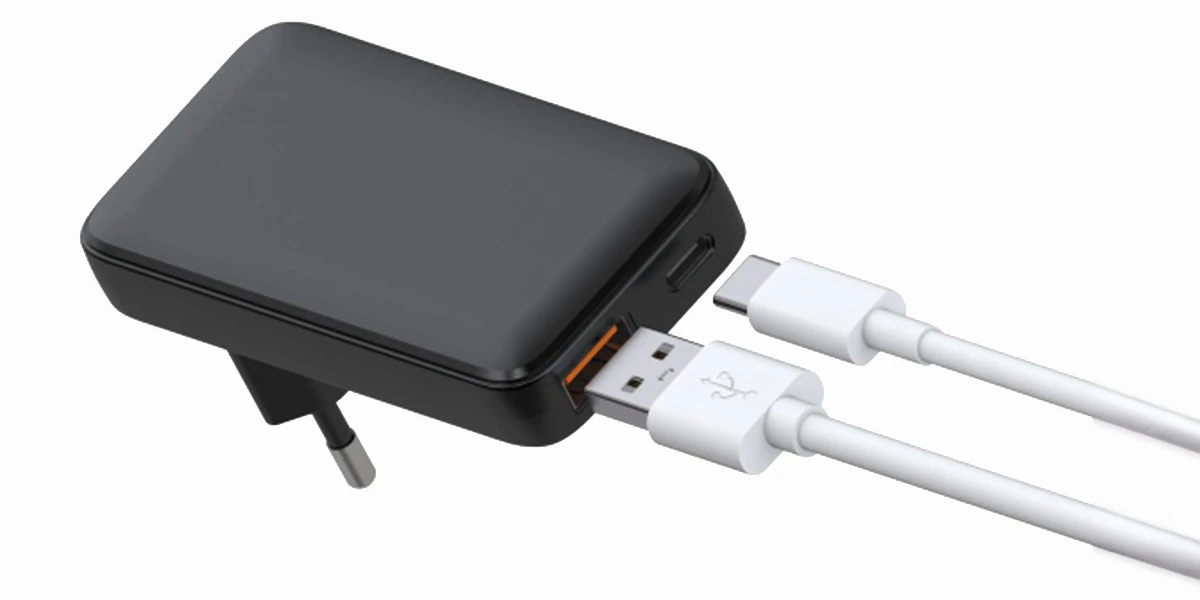 Beline laidinis įkroviklis 1x USB-C + 1x USB 65W juodos spalvos (only head) PD 3.0 + QC 3.0 BLN2CW65 aprašymas - Prekės nuotrauka Beline laidinis įkroviklis 1x USB-C + 1x USB 65W juodos spalvos (only head) PD 3.0 + QC 3.0 BLN2CW65 aprašymas - Prekės nuotrauka