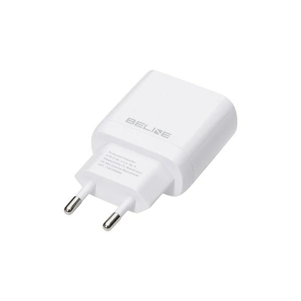Beline Laidinis įkroviklis 1x USB-C 25W + kabelis USB-C baltos spalvos PD 3.0 BLNCW25C GaN aprašymas - Prekės nuotrauka Beline Laidinis įkroviklis 1x USB-C 25W + kabelis USB-C baltos spalvos PD 3.0 BLNCW25C GaN aprašymas - Prekės nuotrauka