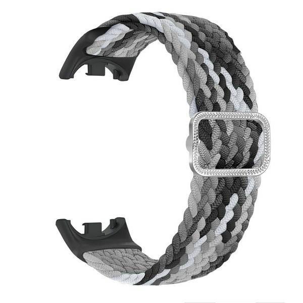 Beline Mi Band 10/9/8 Nylon apyrankė juodos spalvos-baltos spalvos aprašymas - Prekės nuotrauka