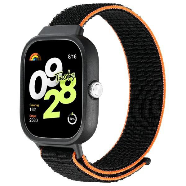 Beline Redmi Watch 4 apyrankė juodos-oranžinės spalvos aprašymas - Prekės nuotrauka