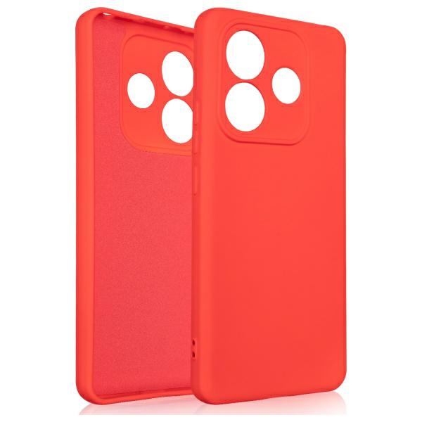 Beline silikoninis dėklas Xiaomi Redmi Note 14 raudonas aprašymas - Prekės nuotrauka
