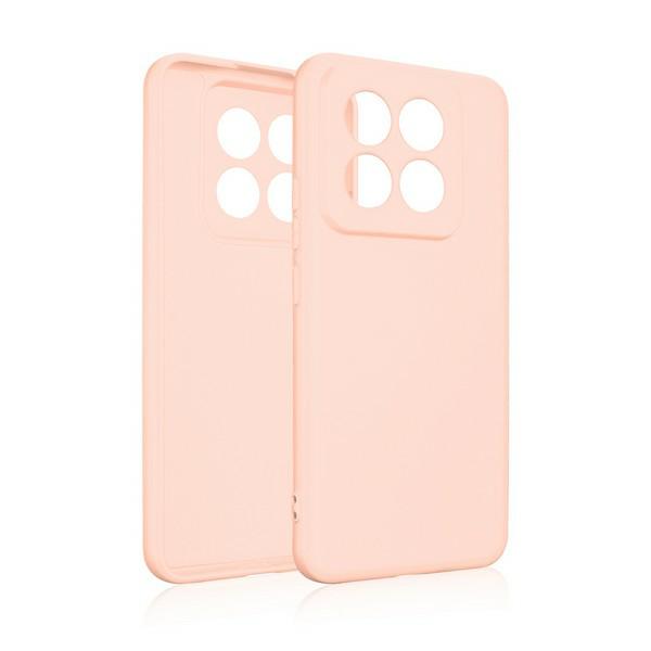 Beline silikoninis Xiaomi 14 Pro dėklas, rožinio aukso spalvos aprašymas - Prekės nuotrauka