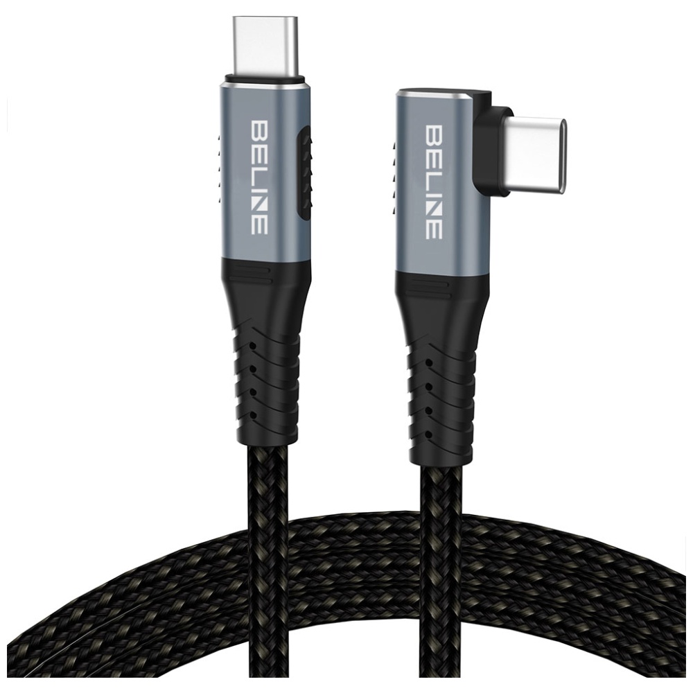 Beline Thunderbolt 4 stačiu kampu jungiamas USB-C laidas 1 m, 48V/5A, 40Gbps, 240W, 8K 60Hz, juodas aprašymas - Prekės nuotrauka