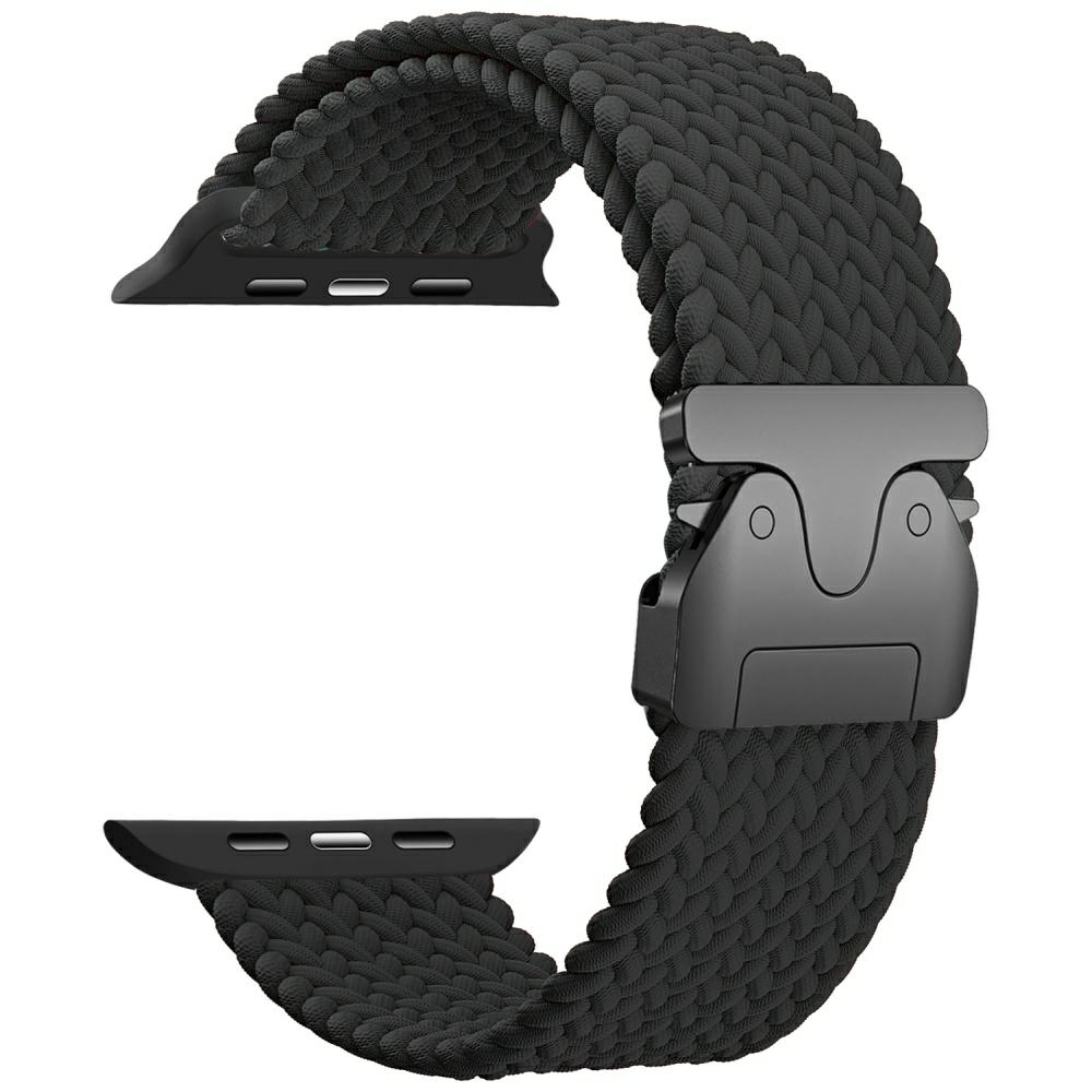 Beline Woven Nylon Parachute apyrankė, skirta Watch 38/40/41mm, juodos spalvos aprašymas - Prekės nuotrauka