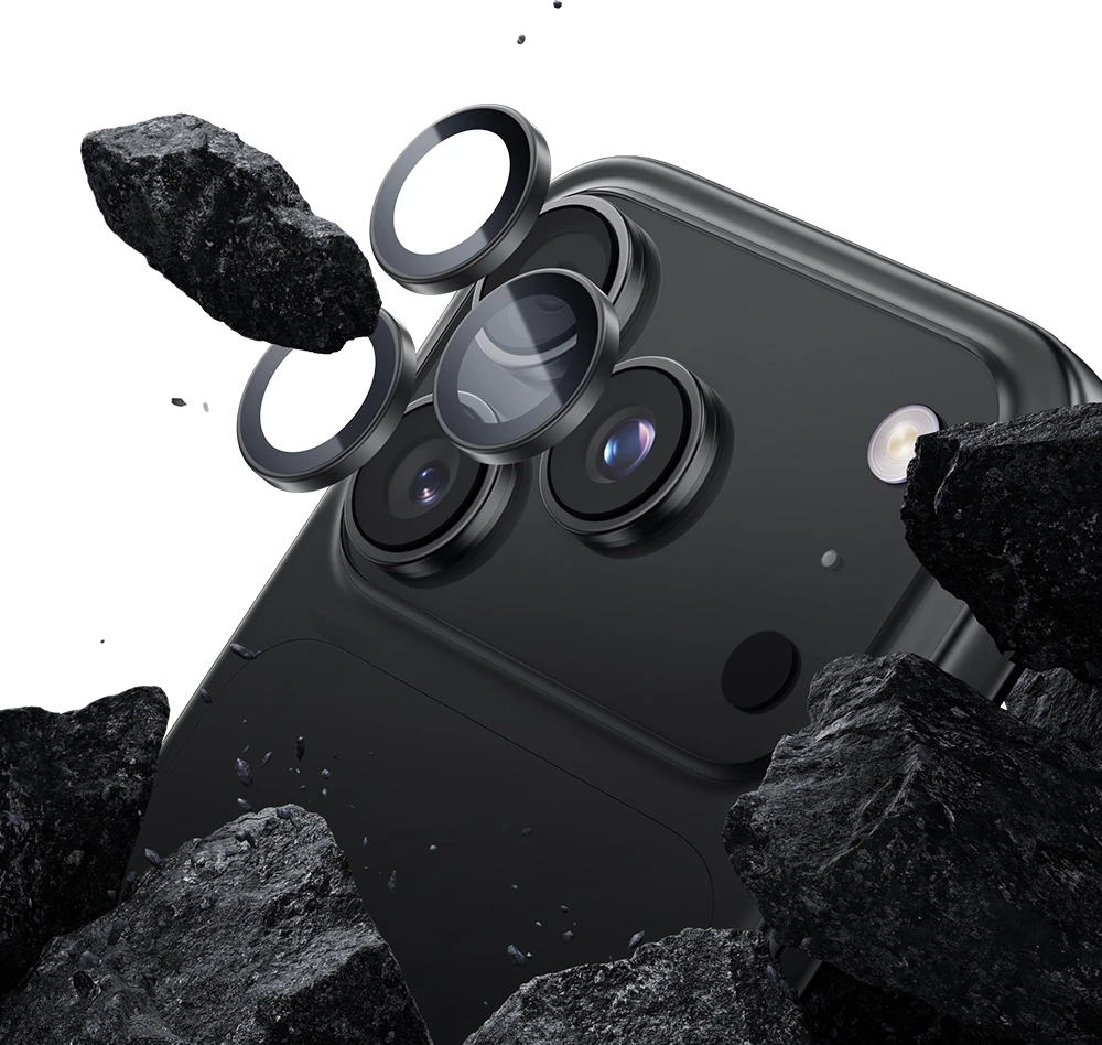 Oem Benks Apsauginis stiklas DR Sapphire Lens Protector telefonui skirtas Apple iPhone 17 Pro/17 Pro Max (objektyvui 3 vnt) juodas aprašymas - Prekės nuotrauka
