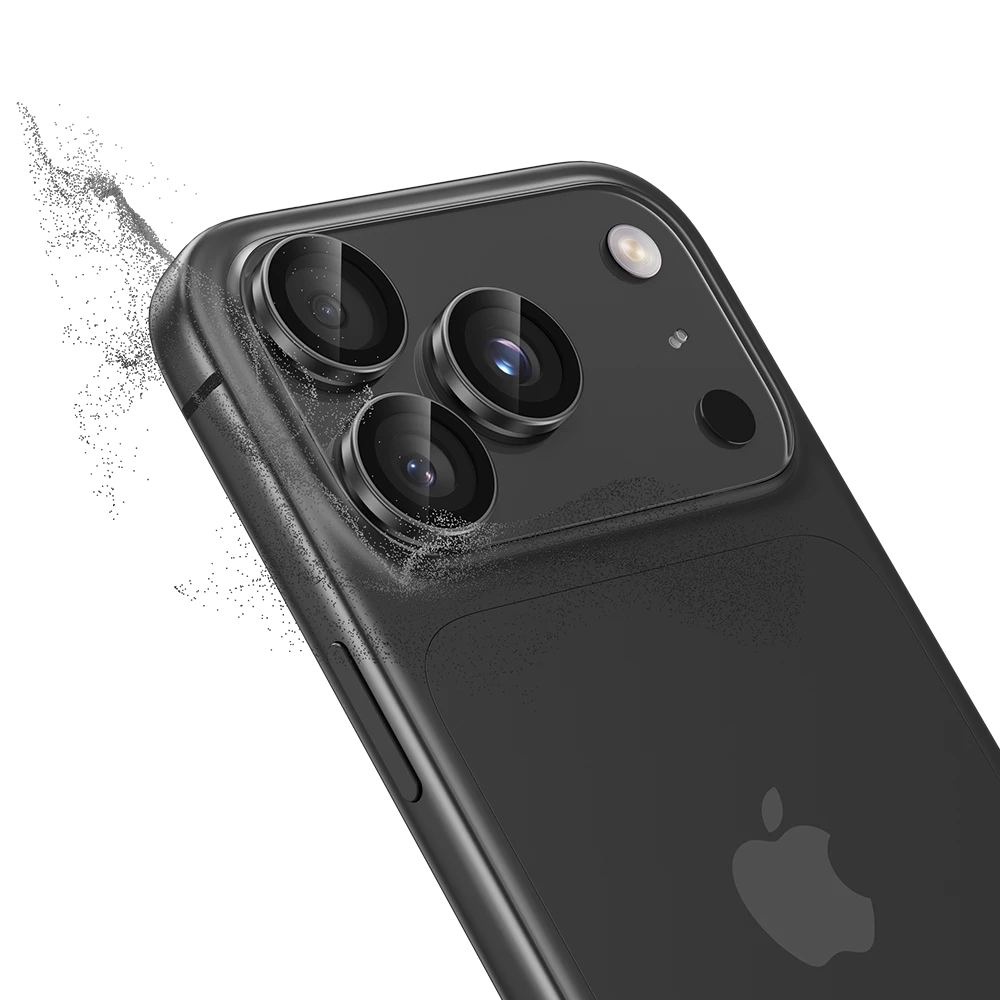 Oem Benks Apsauginis stiklas DR Sapphire Lens Protector telefonui skirtas Apple iPhone 17 Pro/17 Pro Max (objektyvui 3 vnt) juodas aprašymas - Prekės nuotrauka