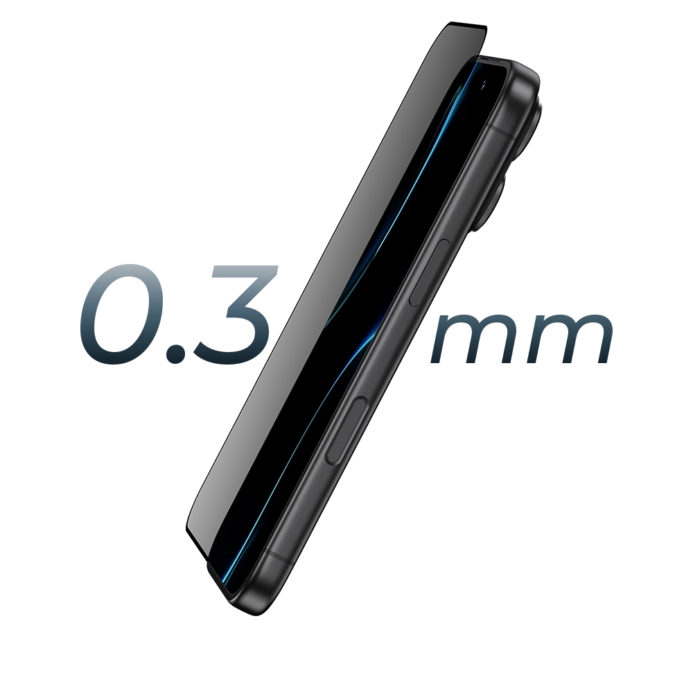 Benks Apsauginis stiklas Glass Warrior Privacy skirtas Apple iPhone 17 Pro Max juodas aprašymas - Prekės nuotrauka
