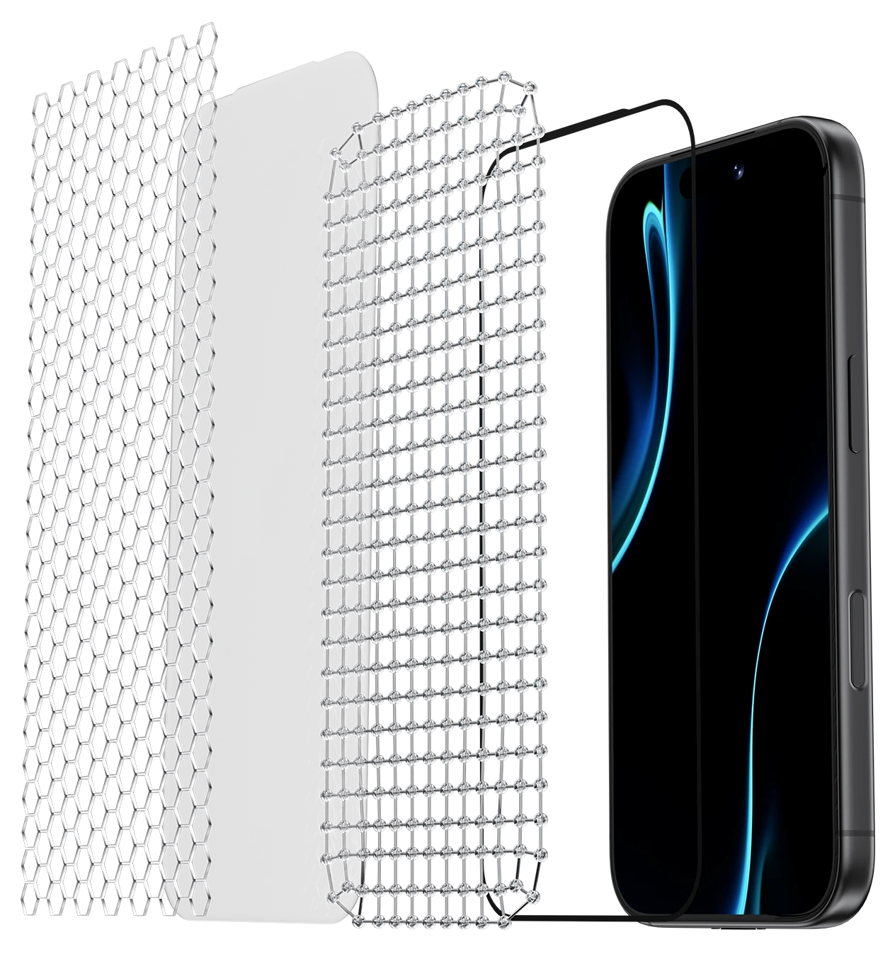 Benks Apsauginis stiklas Glass Warrior Sapphire Coating skirtas Apple iPhone 17 Pro Max juodas aprašymas - Prekės nuotrauka
