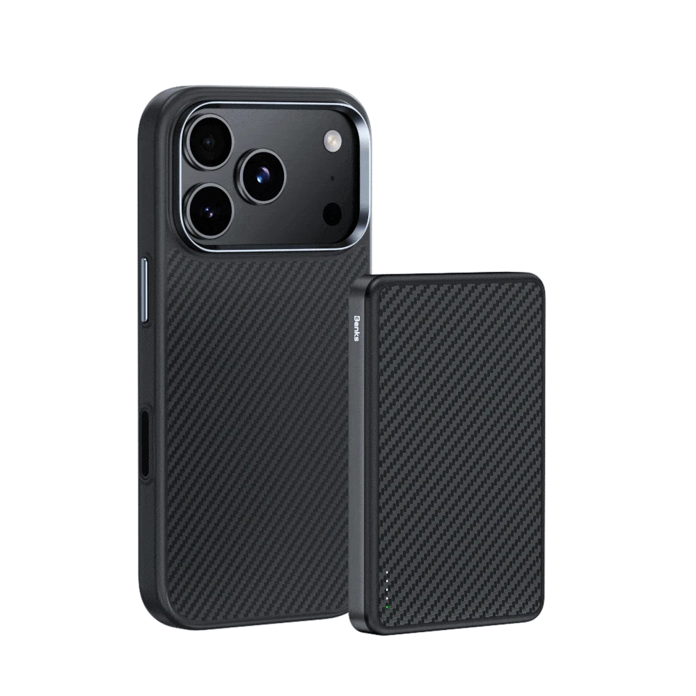 Benks Dėklas Magnetic Armor Pro Kevlar Metal Frame 600D (A070) skirtas Apple iPhone 17 Pro Max juodos spalvos (Camera Control Button) aprašymas - Prekės nuotrauka