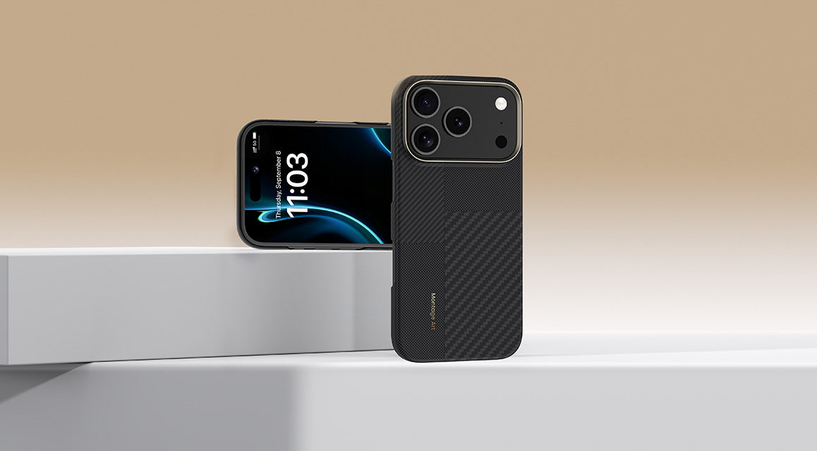 Benks Dėklas Montage Magnetic Armor Air Kevlar Metal Frame 600D+1500D (MB70) skirtas Apple iPhone 17 Pro Max juodos spalvos aprašymas - Prekės nuotrauka
