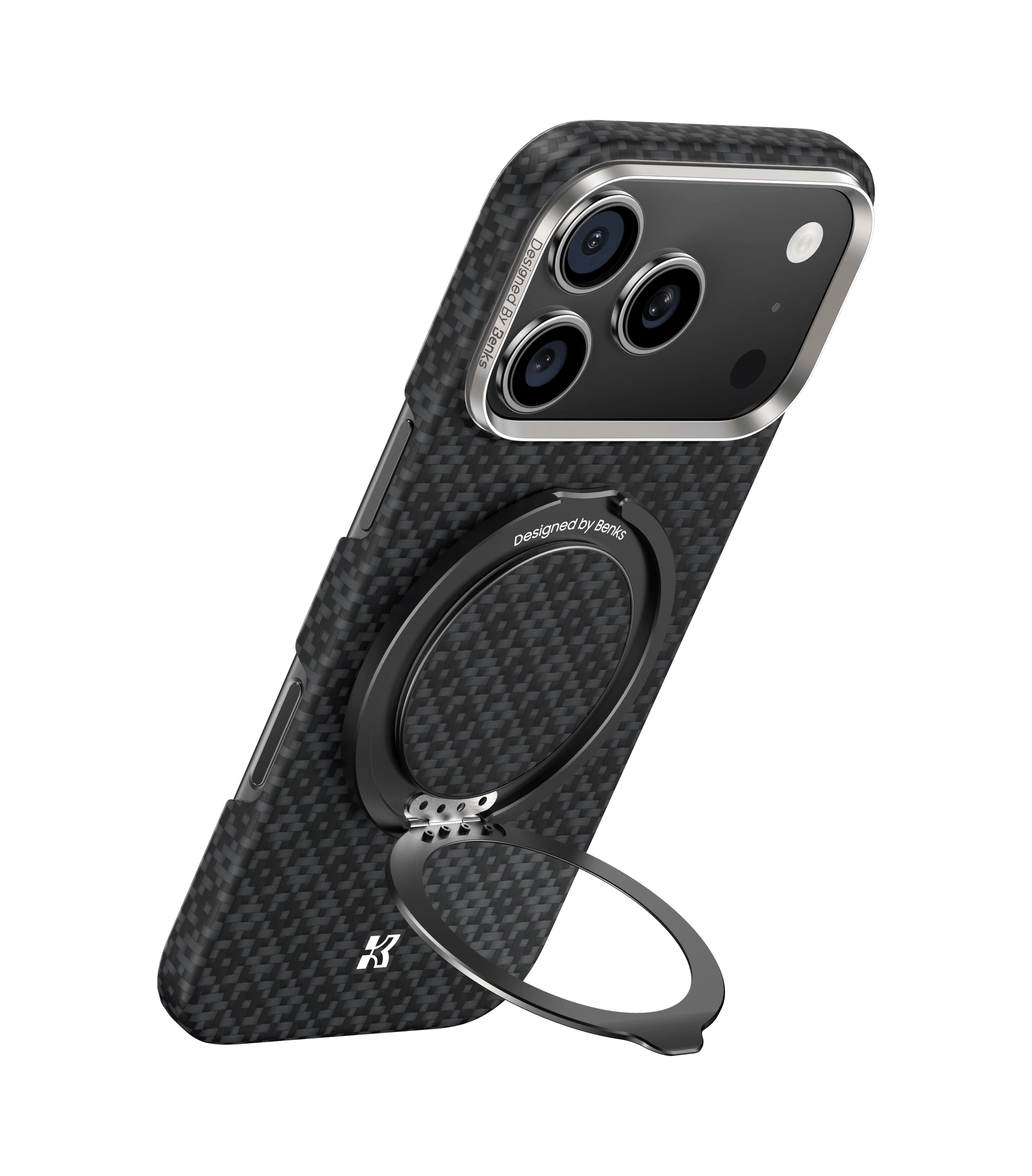 Benks Magnetic Armor Air Armor Grid Kevlar dėklas Metal Frame 600D (B070) skirtas Apple iPhone 17 Pro Max juodas aprašymas - Prekės nuotrauka