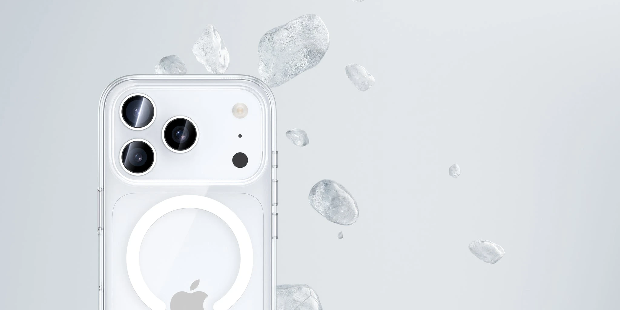 Benks Magnetic Crystal dėklas skirtas Apple iPhone 17 Pro Max transparent (Camera Control Button) aprašymas - Prekės nuotrauka