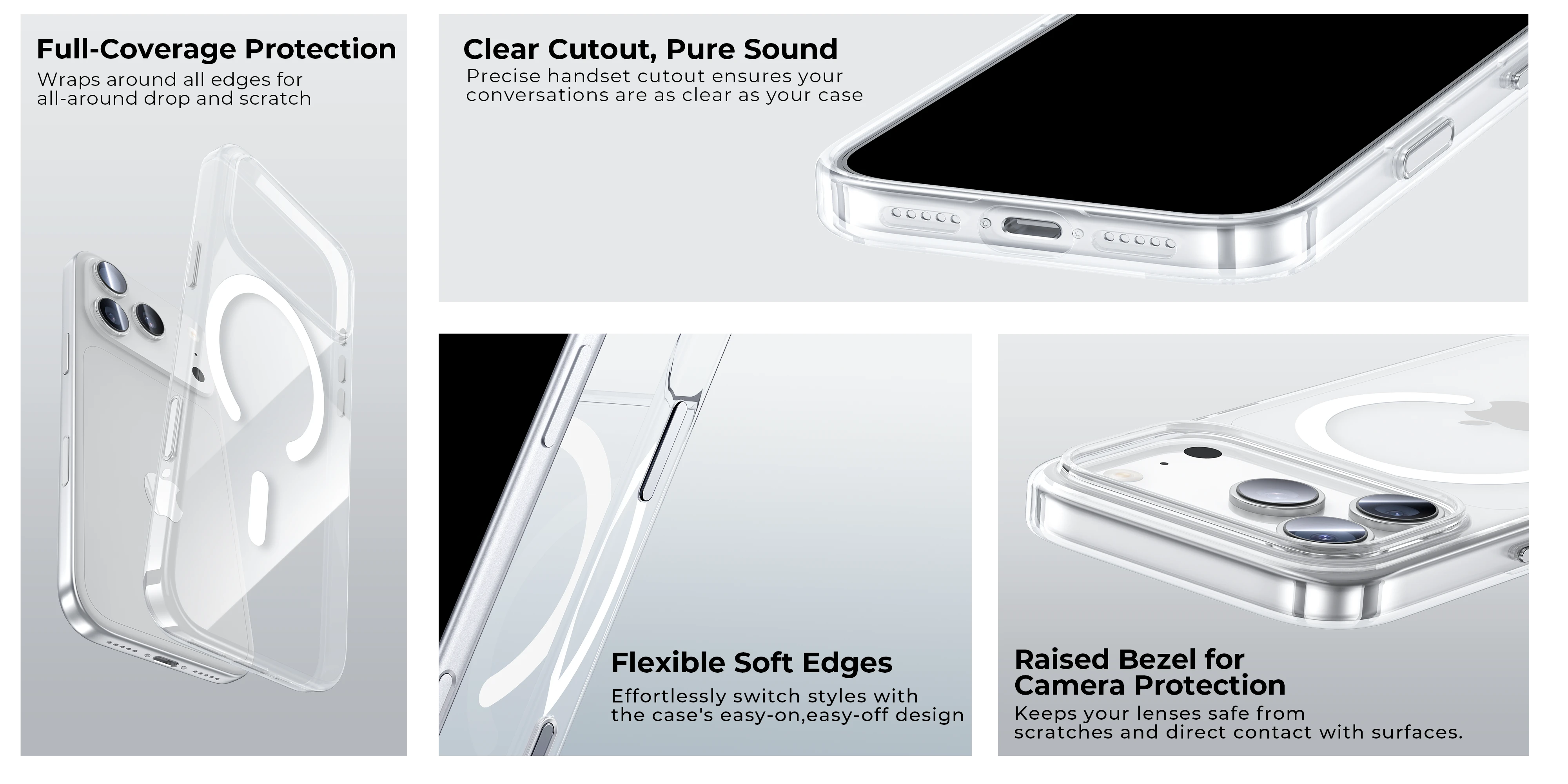 Benks Magnetic Crystal dėklas skirtas Apple iPhone 17 Pro Max transparent (Camera Control Button) aprašymas - Prekės nuotrauka