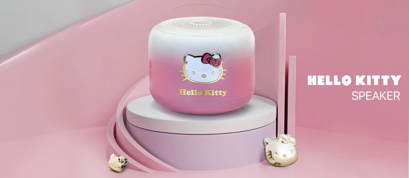 Bluetooth 5.0 Hello Kitty Electroplate Gradient kolonėlė (HKWSBT6GKEP) rožinės spalvos aprašymas - Prekės nuotrauka