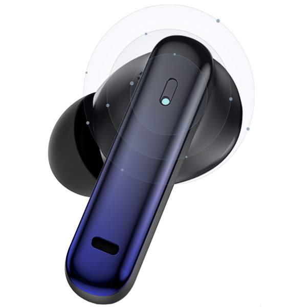 „Bluetooth“ ausinės USAMS Echo E02 TWS ANC+ENC belaidės, juodos spalvos aprašymas - Prekės nuotrauka
