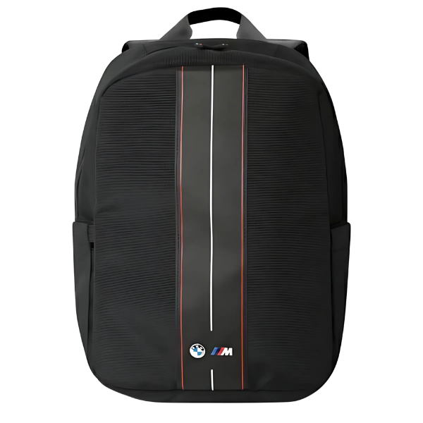 BMW BMBP15COMPVSKR 16″ kuprinė, juodos spalvos, Nylon Raudona Stripe aprašymas - Prekės nuotrauka