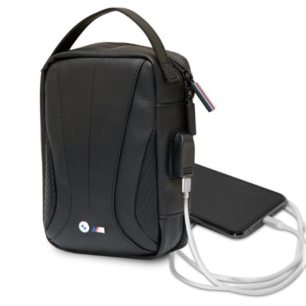 BMW BMH SPC TFK Organizer Bag juodos spalvos Carbon Perforated aprašymas - Prekės nuotrauka