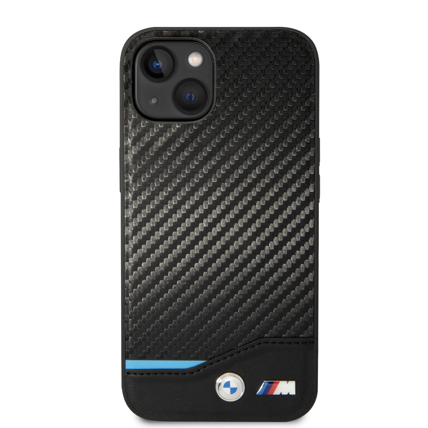 BMW BMHCP14M22NBCK iPhone 14 Plus / 15 Plus 6,7″ juodos spalvos odinis anglies pluošto dėklas aprašymas - Prekės nuotrauka