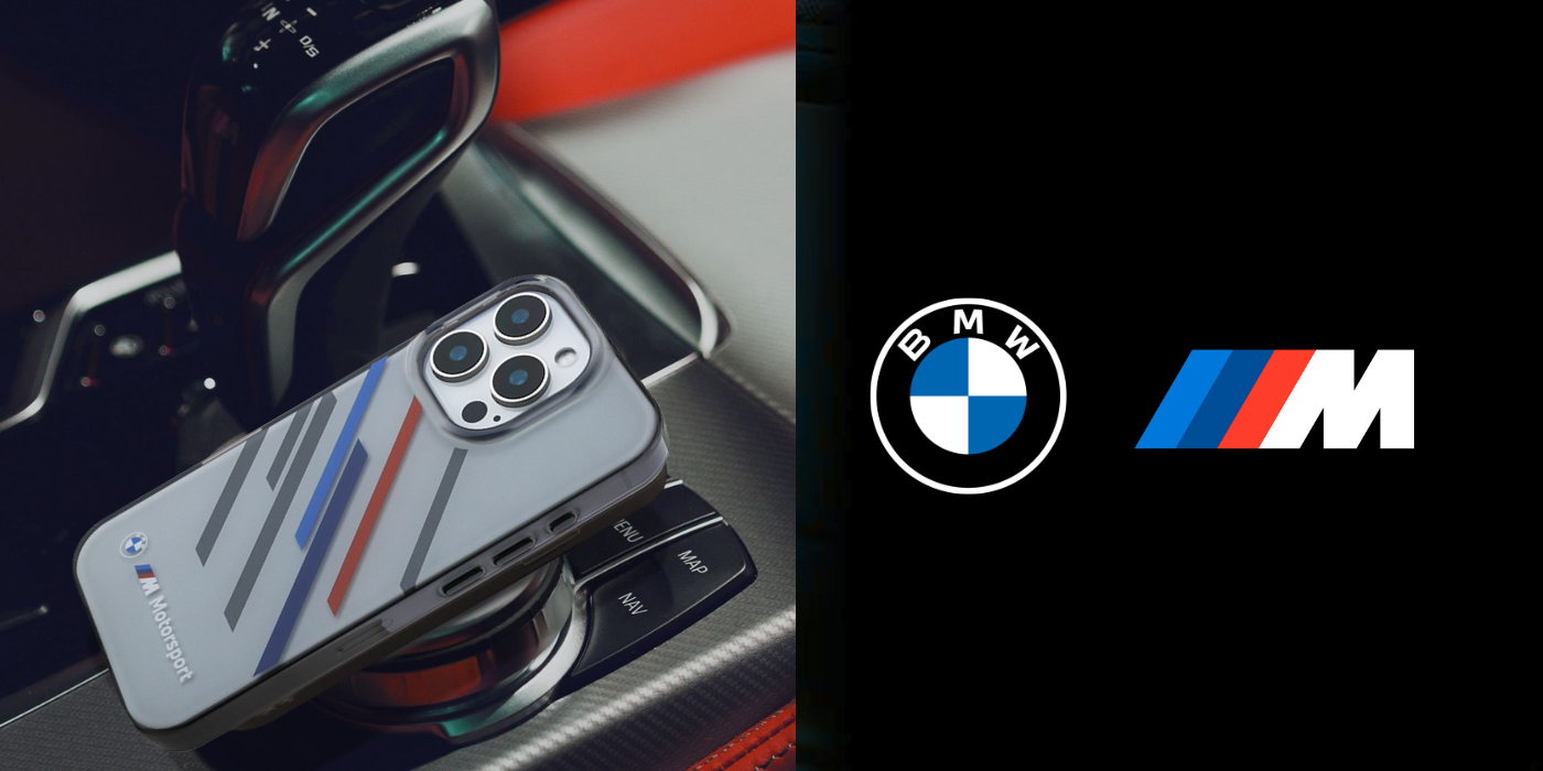 BMW BMHCP16L23HTRAG iPhone 16 Pro 6.3″ pilkas kietas dėklas Motorsport IML Random Stripes aprašymas - Prekės nuotrauka