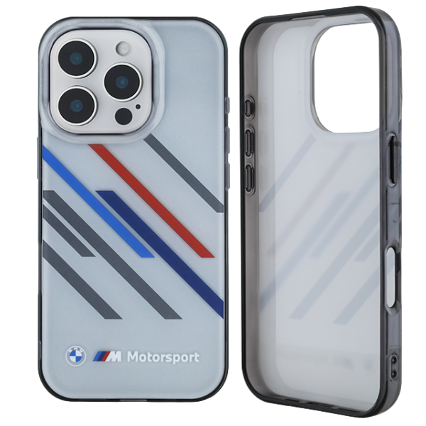 BMW BMHCP16M23HTRAG Apple iPhone 16 Plus 6.7″ pilkas kietas dėklas Motorsport IML Random Stripes aprašymas - Prekės nuotrauka BMW BMHCP16M23HTRAG Apple iPhone 16 Plus 6.7″ pilkas kietas dėklas Motorsport IML Random Stripes aprašymas - Prekės nuotrauka