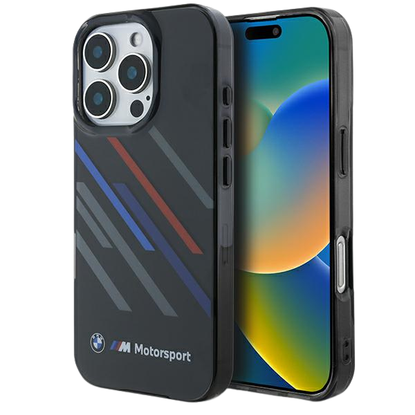 BMW BMHCP16M23HTRAK Apple iPhone 16 Plus 6.7″ juodos spalvos kietas dėklas Motorsport IML Random Stripes aprašymas - Prekės nuotrauka BMW BMHCP16M23HTRAK Apple iPhone 16 Plus 6.7″ juodos spalvos kietas dėklas Motorsport IML Random Stripes aprašymas - Prekės nuotrauka