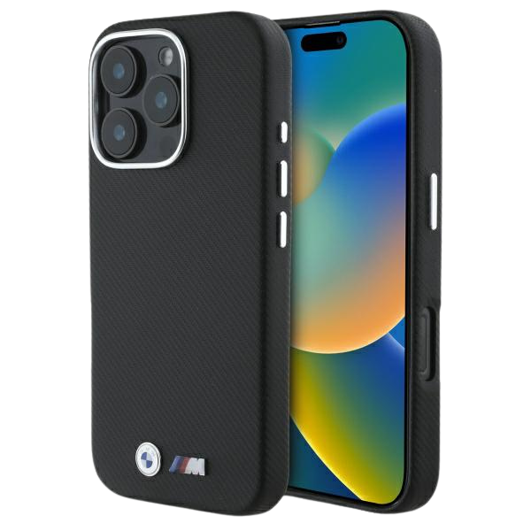 BMW BMHCP16X23 PUFWKEV Apple iPhone 16 Pro Max 6.9″ juodos spalvos kietas dėklas M Edition Kevlar wrapped metal aprašymas - Prekės nuotrauka BMW BMHCP16X23 PUFWKEV Apple iPhone 16 Pro Max 6.9″ juodos spalvos kietas dėklas M Edition Kevlar wrapped metal aprašymas - Prekės nuotrauka