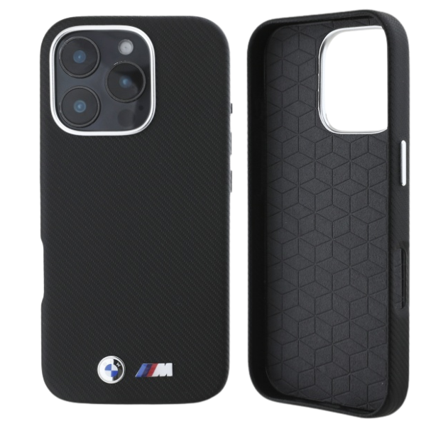 BMW BMHCP16X23 PUFWKEV Apple iPhone 16 Pro Max 6.9″ juodos spalvos kietas dėklas M Edition Kevlar wrapped metal aprašymas - Prekės nuotrauka BMW BMHCP16X23 PUFWKEV Apple iPhone 16 Pro Max 6.9″ juodos spalvos kietas dėklas M Edition Kevlar wrapped metal aprašymas - Prekės nuotrauka