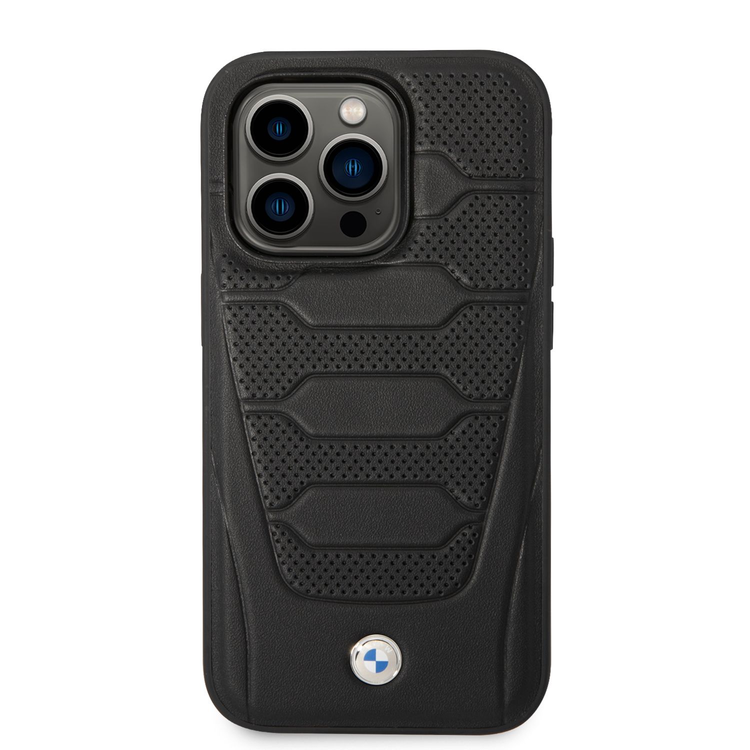 BMW BMHMP14L22RPSK dėklas Apple iPhone 14 Pro 6.1″ juodos spalvos Leather Seats Pattern MagSafe aprašymas - Prekės nuotrauka