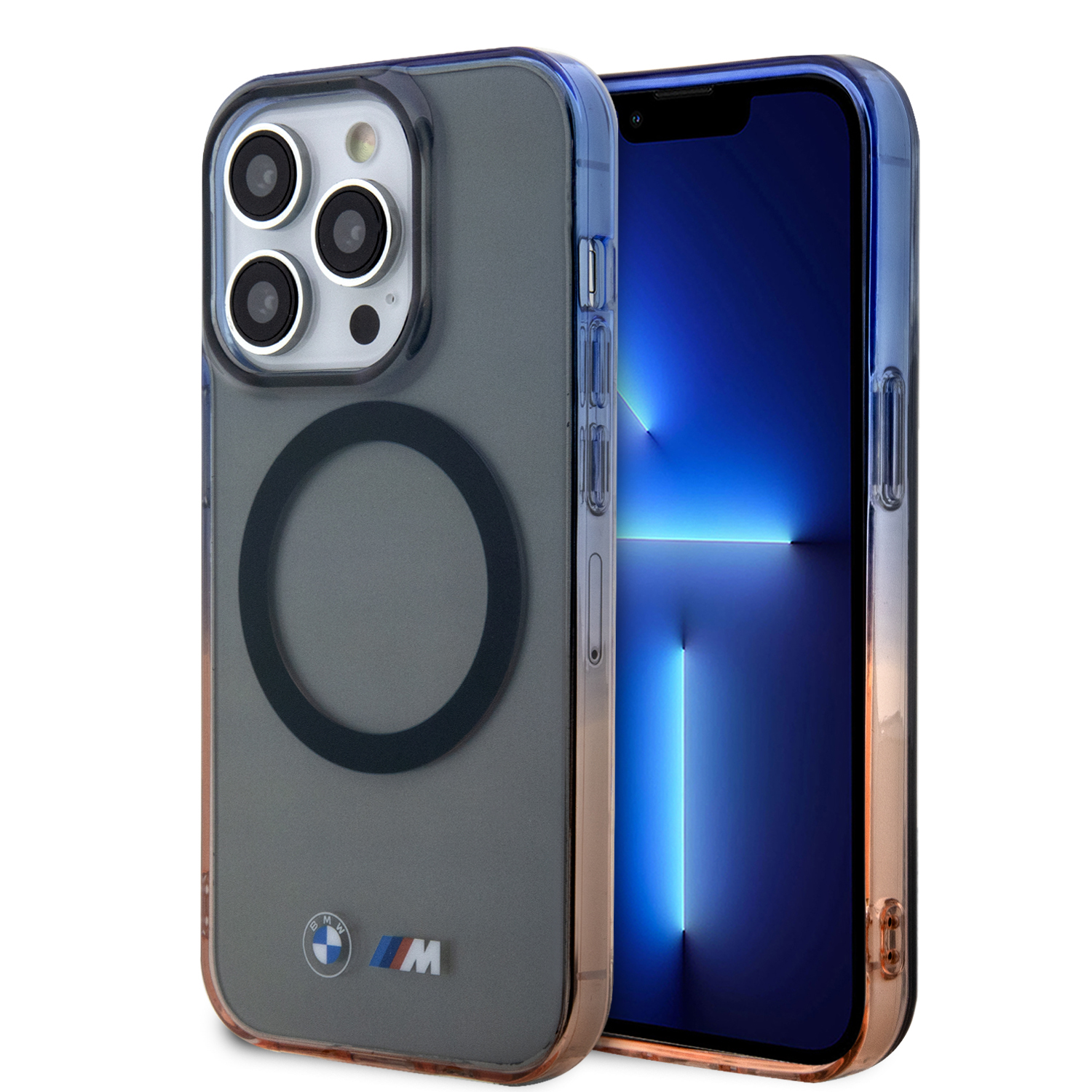 BMW BMHMP14LHTGE iPhone 14 Pro 6.1″ pilkos spalvos kietas dėklas Gradient Bumper MagSafe dėklas aprašymas - Prekės nuotrauka