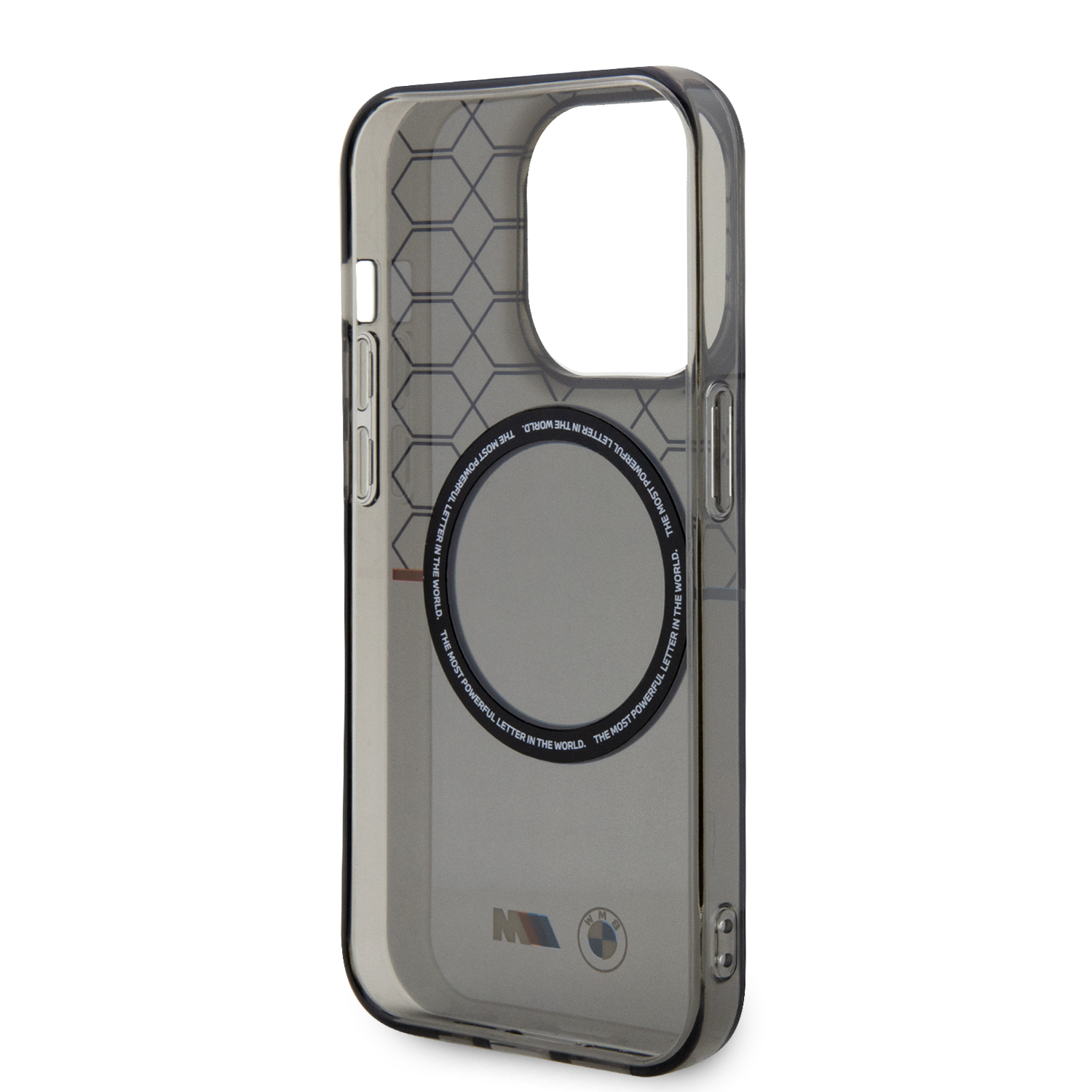 BMW BMHMP14XHGPK iPhone 14 Pro Max 6.7″ pilkas kietas dėklas Pattern MagSafe aprašymas - Prekės nuotrauka
