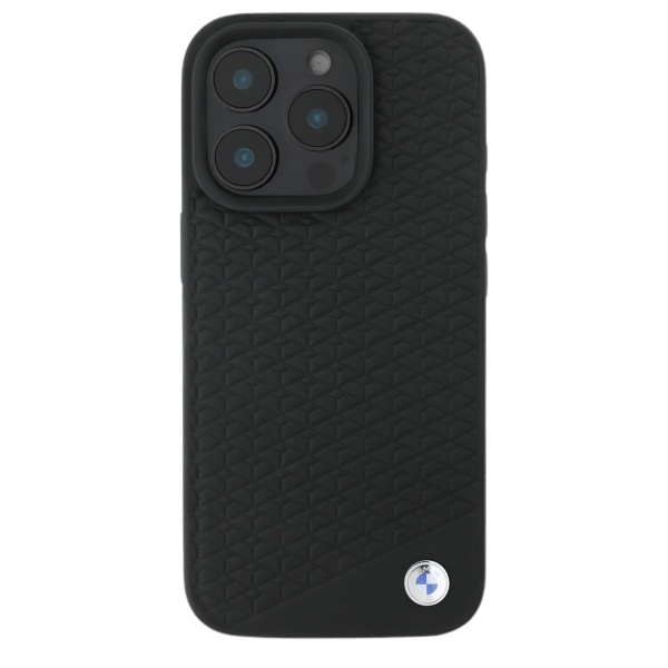 BMW BMHMP16S23RDDK iPhone 16 6.1″ juodos spalvos kietas dėklas Sign Leather Diamond Metal Logo MagSafe aprašymas - Prekės nuotrauka