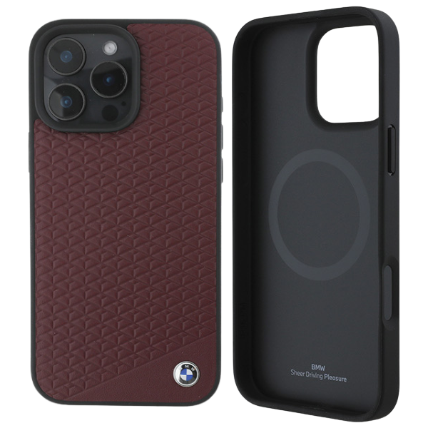 BMW BMHMP16X23RDDR Apple iPhone 16 Pro Max 6.9″ red kietas dėklas Sign Leather Diamond Metal Logo MagSafe aprašymas - Prekės nuotrauka BMW BMHMP16X23RDDR Apple iPhone 16 Pro Max 6.9″ red kietas dėklas Sign Leather Diamond Metal Logo MagSafe aprašymas - Prekės nuotrauka
