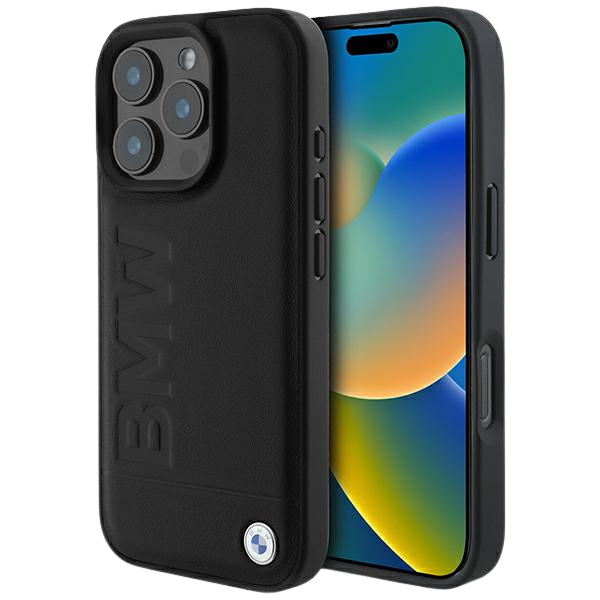 BMW BMHMP16XSLLBK Apple iPhone 16 Pro Max 6.9″ juodos spalvos kietas dėklas Leather Hot Stamp MagSafe aprašymas - Prekės nuotrauka BMW BMHMP16XSLLBK Apple iPhone 16 Pro Max 6.9″ juodos spalvos kietas dėklas Leather Hot Stamp MagSafe aprašymas - Prekės nuotrauka