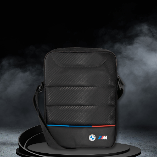 BMW BMTB10COCARTCBK planšetės krepšys 10″ juodos spalvos Carbon Tricolor aprašymas - Prekės nuotrauka