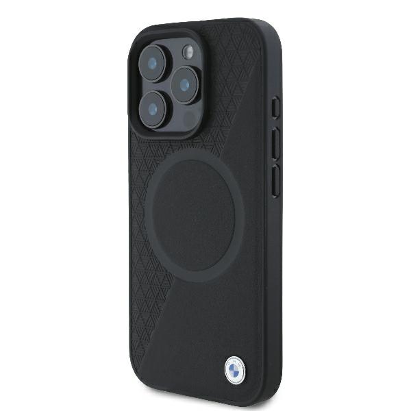 BMW Carbon Tricolor Line MagSafe Apple iPhone 16 Plus - dėklas telefonui juodos spalvos aprašymas - Prekės nuotrauka