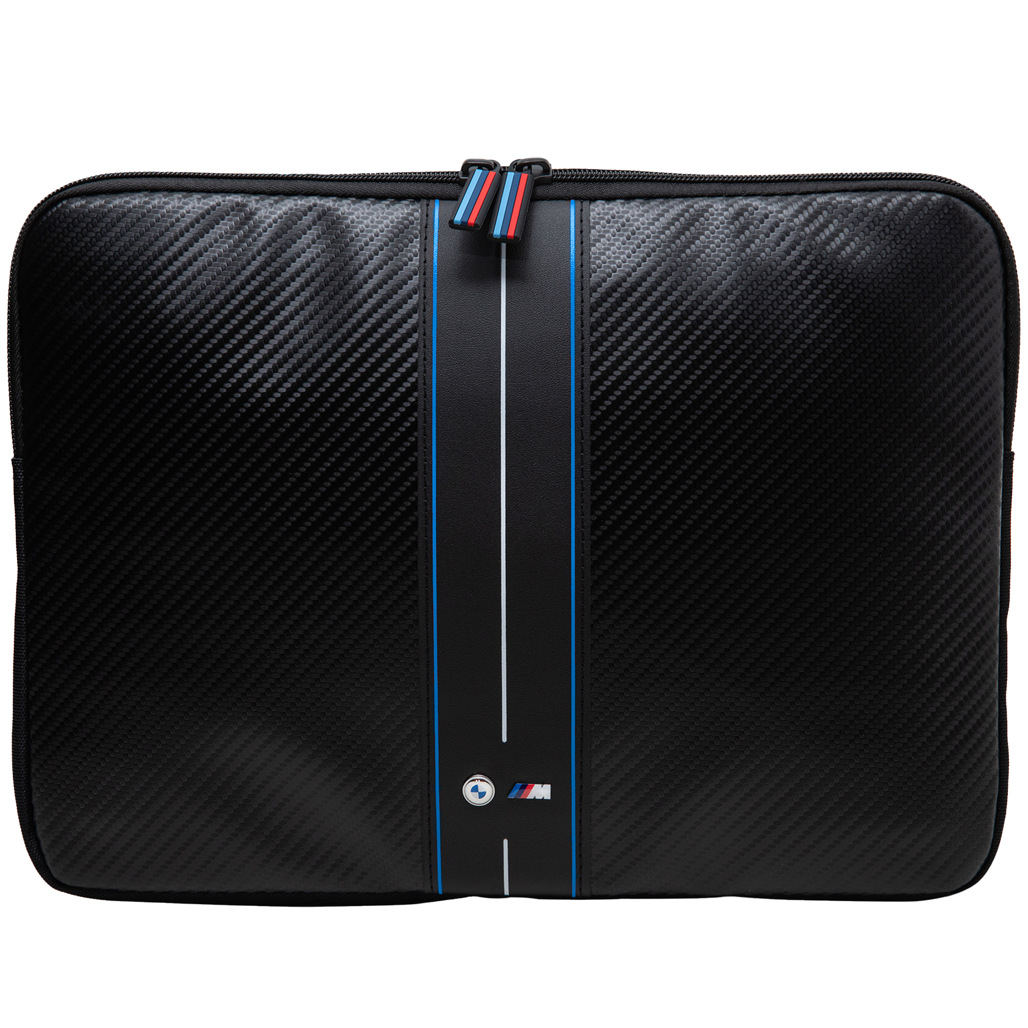 BMW Dėklas kompiuteriui BMCS14COMSCAKL 14″ juodos spalvos Carbon Mėlyna Stripes aprašymas - Prekės nuotrauka