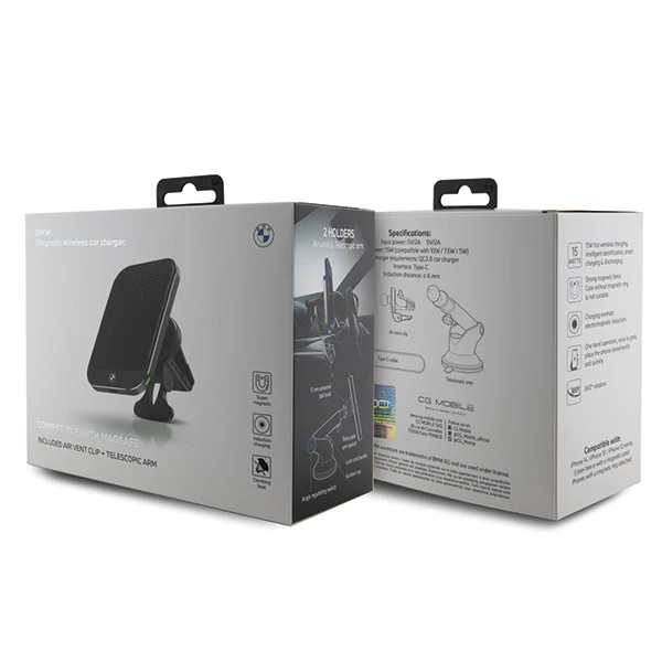 BMW indukcinis įkroviklis 15W ant lango/oro grotelių MagSafe Signature Edition juodos spalvos aprašymas - Prekės nuotrauka BMW indukcinis įkroviklis 15W ant lango/oro grotelių MagSafe Signature Edition juodos spalvos aprašymas - Prekės nuotrauka