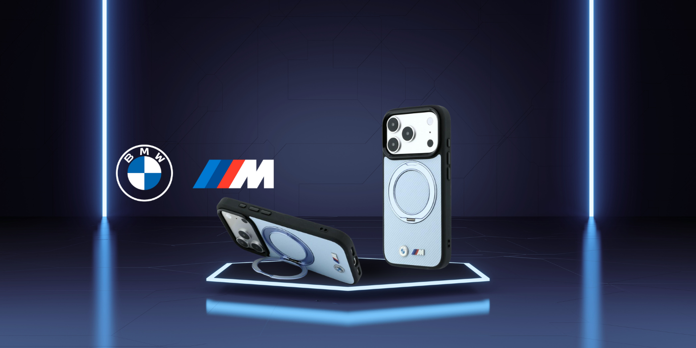 BMW Kevlar žiedinis stovas 360 MagSafe dėklas, skirtas iPhone 18 Pro Max / 17 Pro Max, mėlynas aprašymas - Prekės nuotrauka