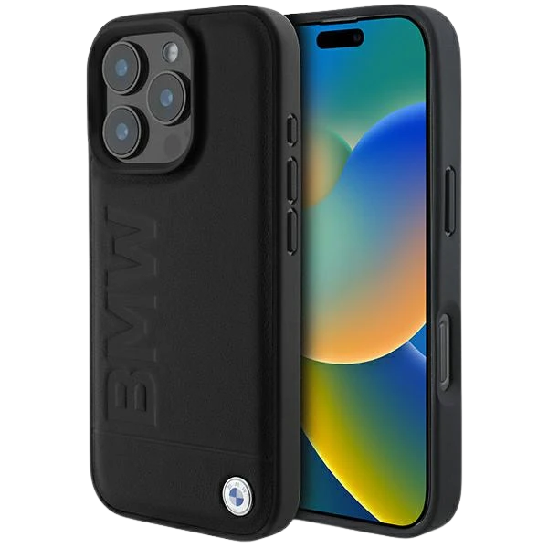 BMW Leather Hot Stamp Apple iPhone 16 Pro Max - dėklas telefonui juodos spalvos aprašymas - Prekės nuotrauka BMW Leather Hot Stamp Apple iPhone 16 Pro Max - dėklas telefonui juodos spalvos aprašymas - Prekės nuotrauka