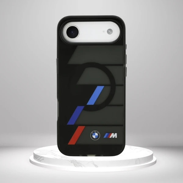 BMW M IML Metal Mygtukai Tricolor Lines MagSafe dėklas skirtas Apple iPhone Air Juodas aprašymas - Prekės nuotrauka