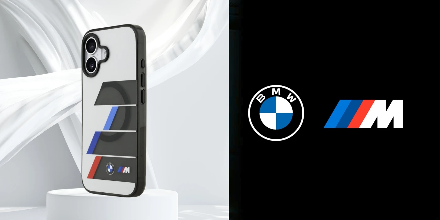 BMW M IML Metal Mygtukai Tricolor Lines MagSafe dėklas skirtas Apple iPhone 17 Anthracite aprašymas - Prekės nuotrauka